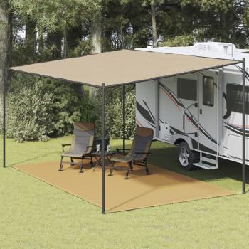ARDEBO.de - Zeltteppich Sandfarbe 300x500 cm HDPE