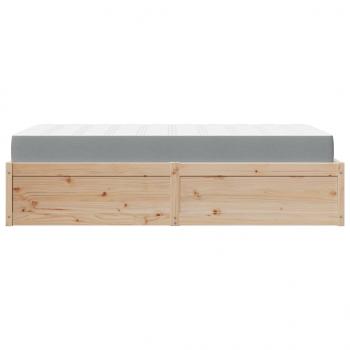 Bett mit Matratze 90x190 cm Massivholz Kiefer