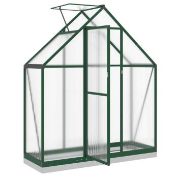 Gewächshaus mit Fundamentrahmen Grün 169x58x202 cm Aluminimum