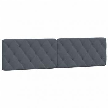 Bett mit Matratze Dunkelgrau 200x200 cm Samt