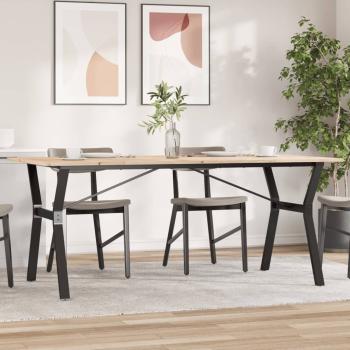 ARDEBO.de - Esstisch Y-Gestell 180x90x75 cm Massivholz Kiefer und Gusseisen