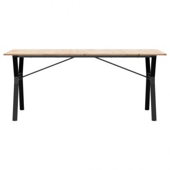 Esstisch Y-Gestell 180x90x75 cm Massivholz Kiefer und Gusseisen