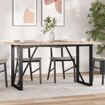 ARDEBO.de - Esstisch O-Gestell 160x80x75,5 cm Massivholz Kiefer & Gusseisen