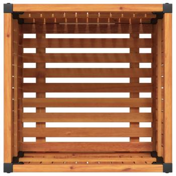 Pflanzkübel 45x45x44 cm Massivholz Akazie und Stahl
