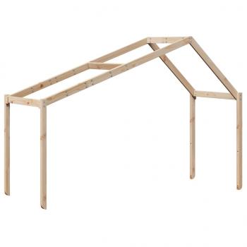Etagenbett mit Dach 90x190 cm Massivholz Kiefer