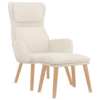 Relaxsessel mit Hocker Blau Samt