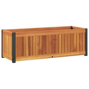Pflanzkübel 80x30x27,5 cm Massivholz Akazie und Stahl