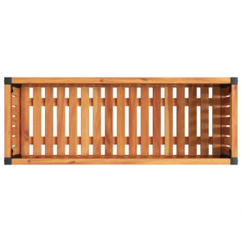 Pflanzkübel 80x30x27,5 cm Massivholz Akazie und Stahl