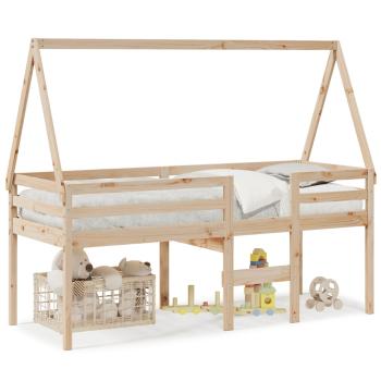 ARDEBO.de - Hochbett mit Dach 80x200 cm Massivholz Kiefer