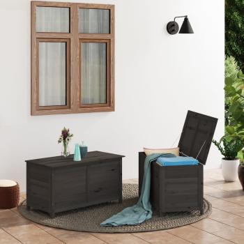 ARDEBO.de - Outdoor-Kissenbox Anthrazit 100x50x56 cm Massivholz Tanne