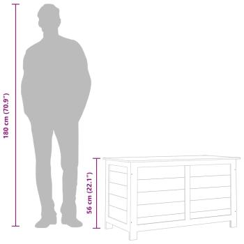 Outdoor-Kissenbox Anthrazit 100x50x56 cm Massivholz Tanne