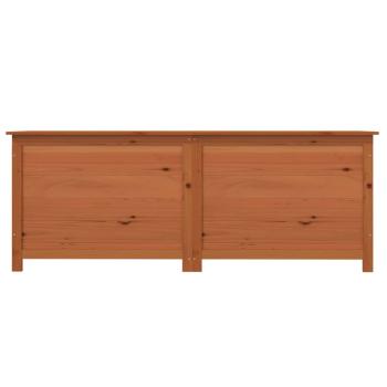 Outdoor-Kissenbox Braun 150x50x56 cm Massivholz Tanne