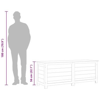 Outdoor-Kissenbox Braun 150x50x56 cm Massivholz Tanne