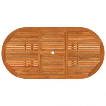 Gartentisch 200x100x75 cm Massivholz Eukalyptus