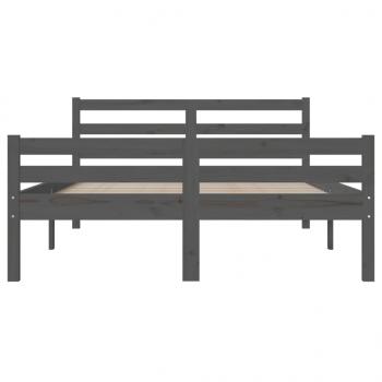 Massivholzbett Grau 150x200 cm