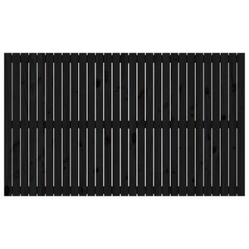 Wand-Kopfteil Schwarz 185x3x110 cm Massivholz Kiefer