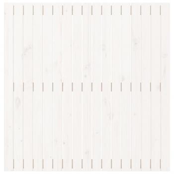 Wand-Kopfteil Weiß 108x3x110 cm Massivholz Kiefer