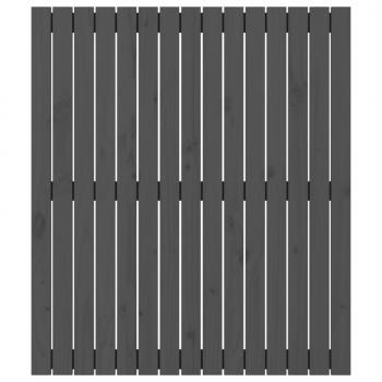 Wand-Kopfteil Grau 95,5x3x110 cm Massivholz Kiefer