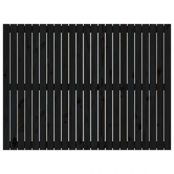 Wand-Kopfteil Schwarz 146,5x3x110 cm Massivholz Kiefer