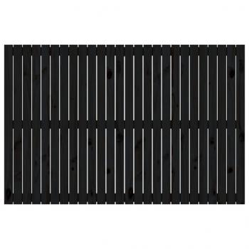 Wand-Kopfteil Schwarz 166x3x110 cm Massivholz Kiefer