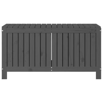 Gartentruhe Grau 115x49x60 cm Massivholz Kiefer