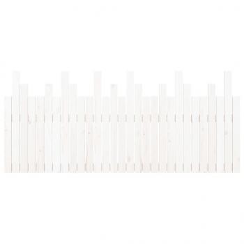Wand-Kopfteil Weiß 185x3x80 cm Massivholz Kiefer