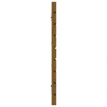 Wand-Kopfteil Honigbraun 206x3x63 cm Massivholz Kiefer