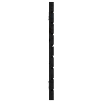 Wand-Kopfteil Schwarz 186x3x63 cm Massivholz Kiefer