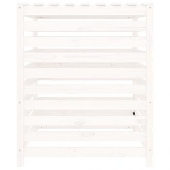 Komposter Weiß 82,5x82,5x99,5 cm Massivholz Kiefer