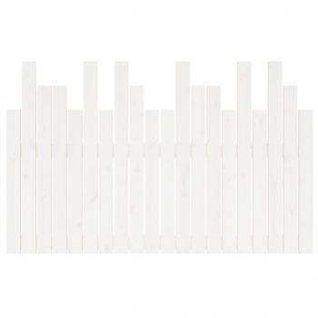 Wand-Kopfteil Weiß 127,5x3x80 cm Massivholz Kiefer