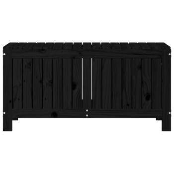 ARDEBO.de - Gartentruhe Schwarz 108x42,5x54 cm Massivholz Kiefer