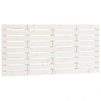 Wand-Kopfteil Weiß 146x3x63 cm Massivholz Kiefer