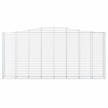 Gabione mit Hochbogen 400x50x180/200 cm Verzinktes Eisen