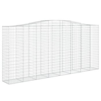 Gabione mit Hochbogen 400x50x180/200 cm Verzinktes Eisen