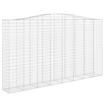 Gabione mit Hochbogen 400x50x220/240 cm Verzinktes Eisen