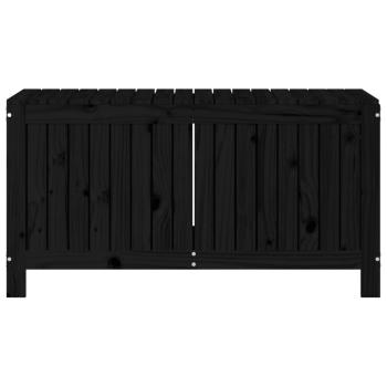 ARDEBO.de - Gartentruhe Schwarz 115x49x60 cm Massivholz Kiefer