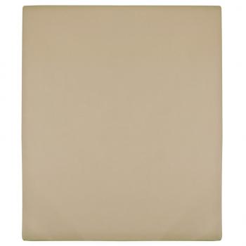 Spannbettlaken 2 Stk. Jersey Taupe 100x200 cm Baumwolle
