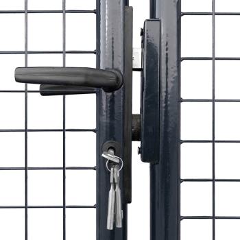 Mesh-Gartentor Verzinkter Stahl 400 x 175 cm Grau
