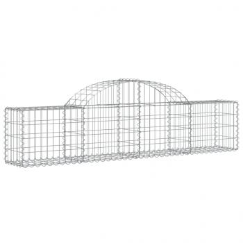ARDEBO.de - Gabionen mit Hochbogen 18 Stk. 200x30x40/60 cm Verzinktes Eisen