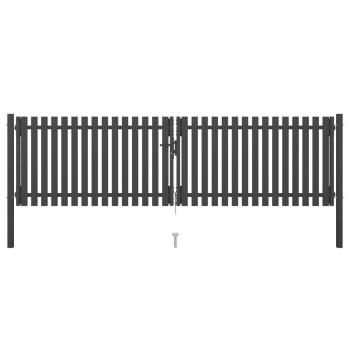 ARDEBO.de - Gartentor Stahl 4x1,25 m Anthrazit