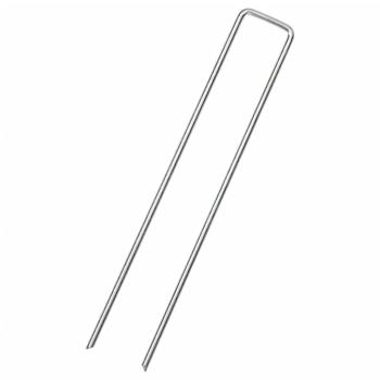 Bodenanker 50 Stk. U-Form 20x4 cm Verzinkter Stahl