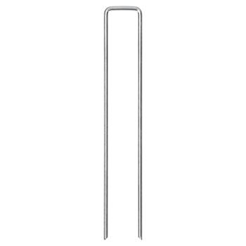 Bodenanker 50 Stk. U-Form 20x4 cm Verzinkter Stahl
