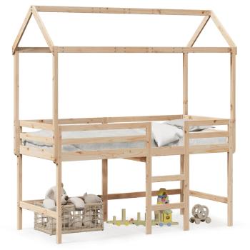 ARDEBO.de - Hochbett mit Leiter und Dach 80x200 cm Massivholz Kiefer