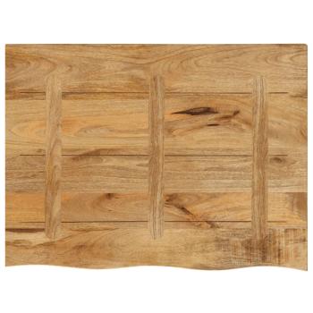 ARDEBO.de - Tischplatte 90x60x2,5 cm Baumkante Massivholz Raues Mangoholz