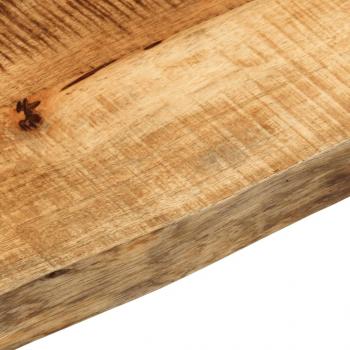 Tischplatte 180x20x2,5 cm Baumkante Massivholz Raues Mangoholz
