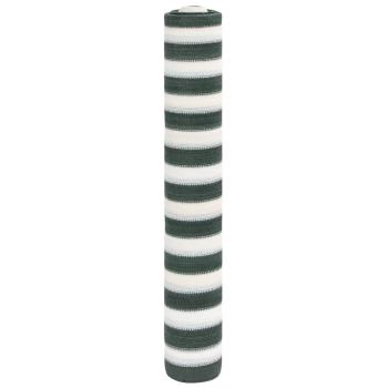 ARDEBO.de - Zaunblende Grün und Weiß 1,5x25 m HDPE 75 g/m²