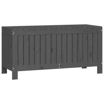 Gartentruhe Grau 108x42,5x54 cm Massivholz Kiefer