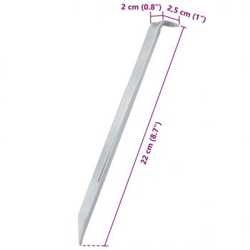 Zeltheringe 24 Stk. 22 cm Ø20 mm Verzinkter Stahl