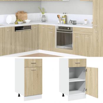ARDEBO.de - Schubunterschrank Sonoma-Eiche 40x46x81,5 cm Holzwerkstoff