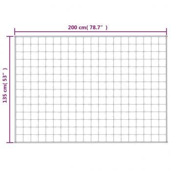 Gewichtsdecke Hellcreme 135x200 cm 10 kg Stoff